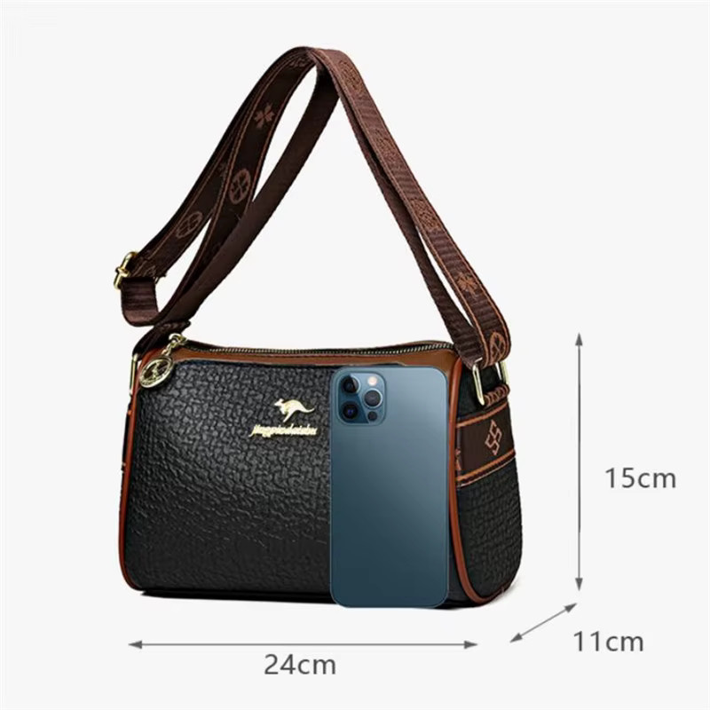 FXZLLQ Damen-Kissentasche, Leder, Schulter-Crossbody-Tasche - Bild 3
