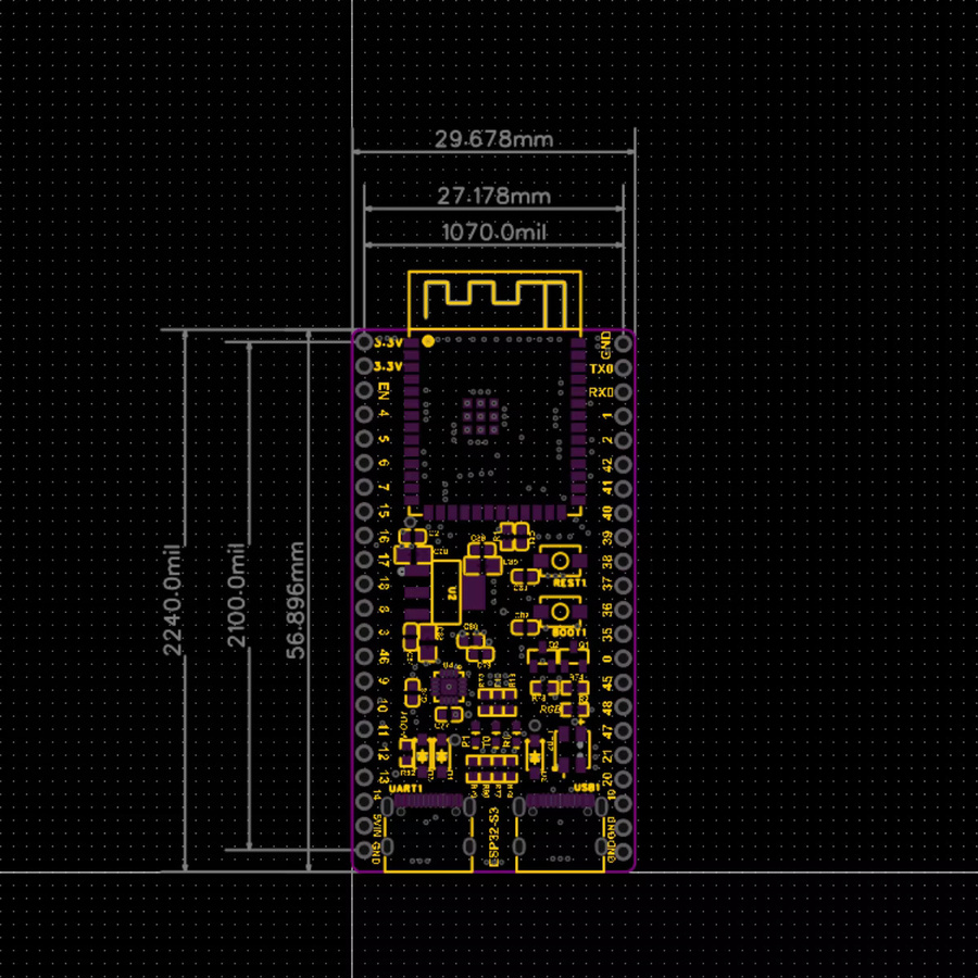 QSZNTEC ESP32-S3 Wifi BT Modul Entwicklungsboard mit 16 MB Flash und 8 MB PSRAM, Typ-C, Schwarz - Bild 2