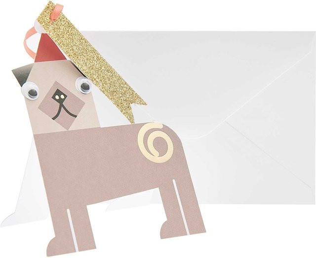 Rico Design Paper Poetry Kärtchen mit Wackelaugen Mops A7/C7 - Bild 1