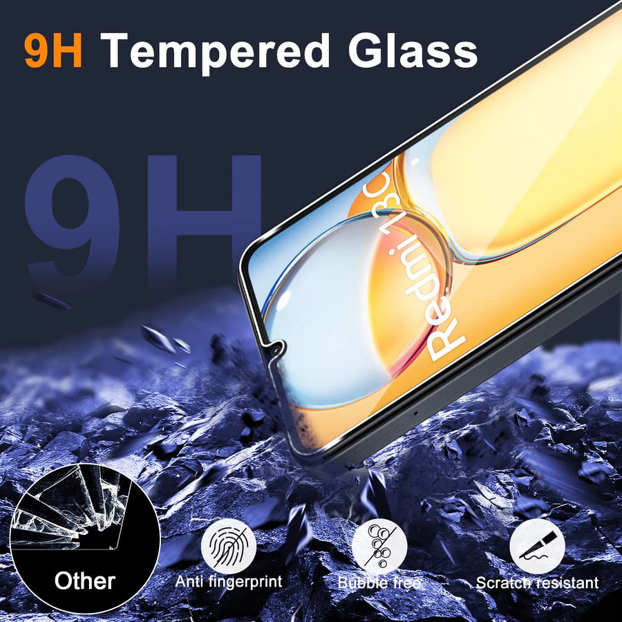 Xiaomi Redmi 13C Displayschutzfolie aus gehärtetem Glas in Transparent mit 9H Härtegrad und HD-Klarheit - Bild 2