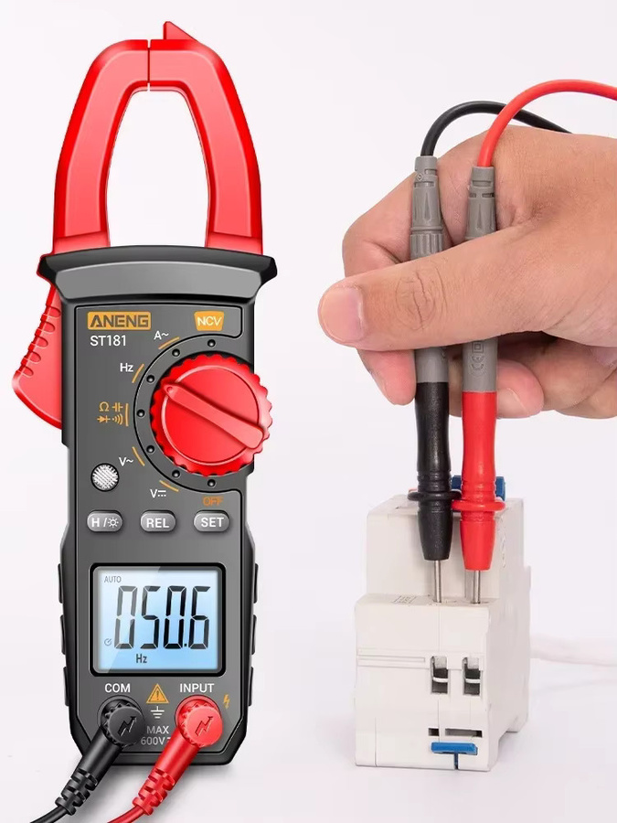 ANENG Digitales Zangenmessgerät ST181+B19 Multimeter Set in Rot mit AC Strom-Spannungs-Tester, Amperemeter, Hz, Kapazität, NCV und Ohm für Elektriker - Bild 5