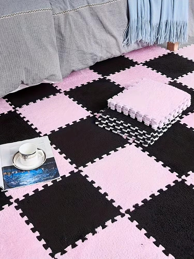 16-teilige DHDH Baby-Spielmatte aus Schaumstoff, ineinandergreifend und schneidbar, rutschfest, Farbe: Grau - Bild 2