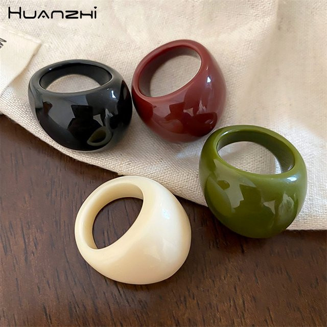 HangZhi Ring Set, Harz, Vintage, Bunt, Damen - Bild 1