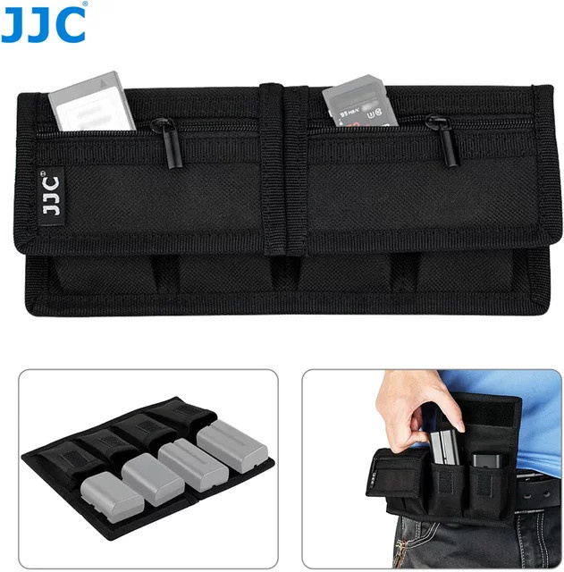 JJC Akku-Aufbewahrungstasche in Schwarz für Canon LP-E6N LP-E6NH LP-E17 und Sony NP-FW50 NP-FZ100 sowie AAA 18650 CR2032 - Bild 1