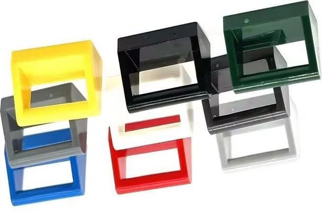 JIAJIALE ZiegelKLEMME 1 x 2 – 1 x 2 oberer Griff, Zubehör, 10-teiliges Set, Schwarz - Bild 1