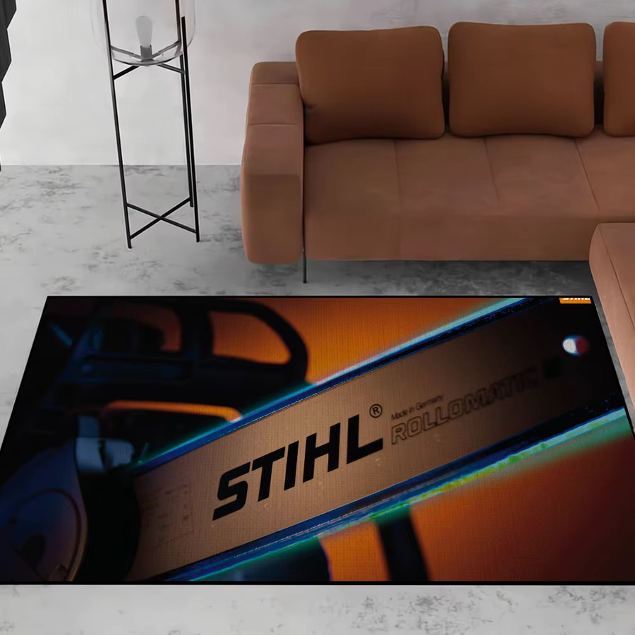 Stihl Rutschfeste Fußmatte mit Fahrzeug-Grafik in Mehrfarbig, Polyester, Breite: 60 cm, Tiefe: 100 cm - Bild 3