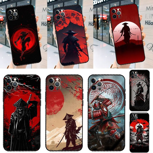 Japan Ninja Samurai Rote Sonne Handyhülle für OnePlus Modelle in Rot - Bild 1