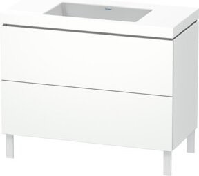 Duravit Waschtischunterschrank L-Cube c-bonded in Weiß mit 2 Auszügen, B/T: 100 x 48 cm - Bild 1