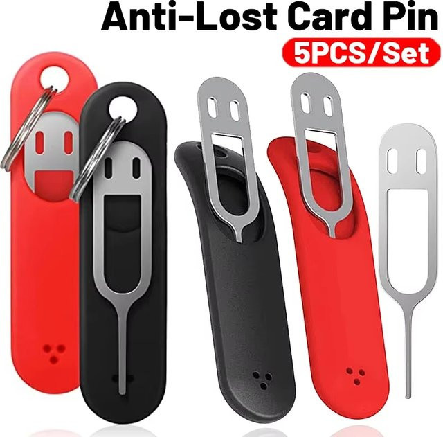 VORTNGLE SIM-Karten-Entfernungsnadel als Auswurfwerkzeug für iPhone, Samsung und Xiaomi in Schwarz, Weiß oder Rot - Bild 1