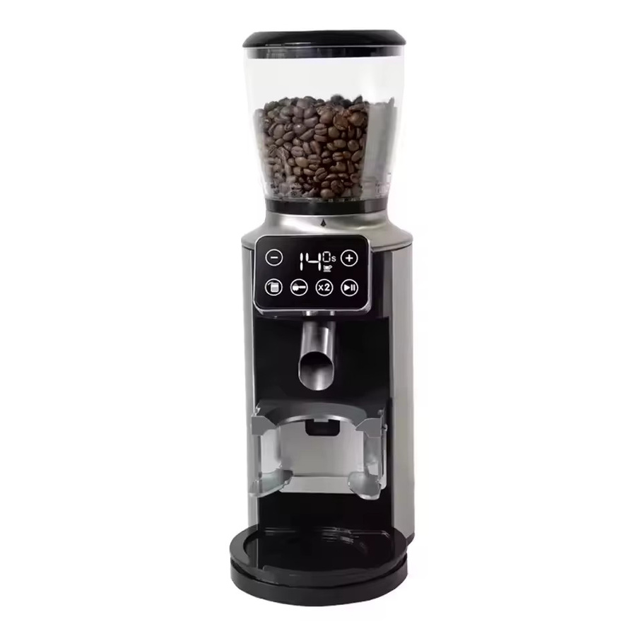 CAFOVO G140C Kaffeebohnenmühle mit 40 mm konischem Mahlwerk aus Edelstahl in Silber - Bild 1