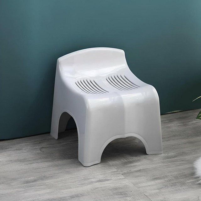 Magideal Duschhocker für das Badezimmer, stabiler und wasserdichter Sitz für Senioren in Hellgrau - Bild 1