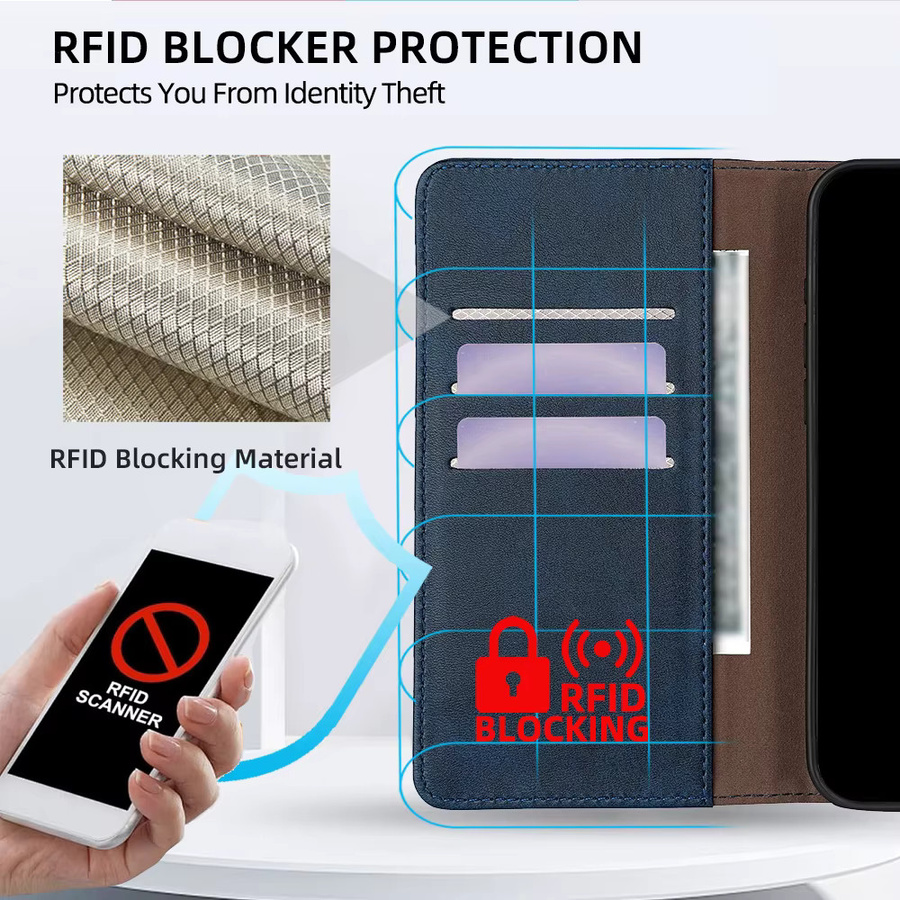 Vintage Handyhülle aus PU-Leder mit Magnetverschluss für OPPO A6 Pro A6S A6X A5X A5 A3 Pro F29 K13 Turbo Pro A80 A60 A40 in Blau und Lila - Bild 2