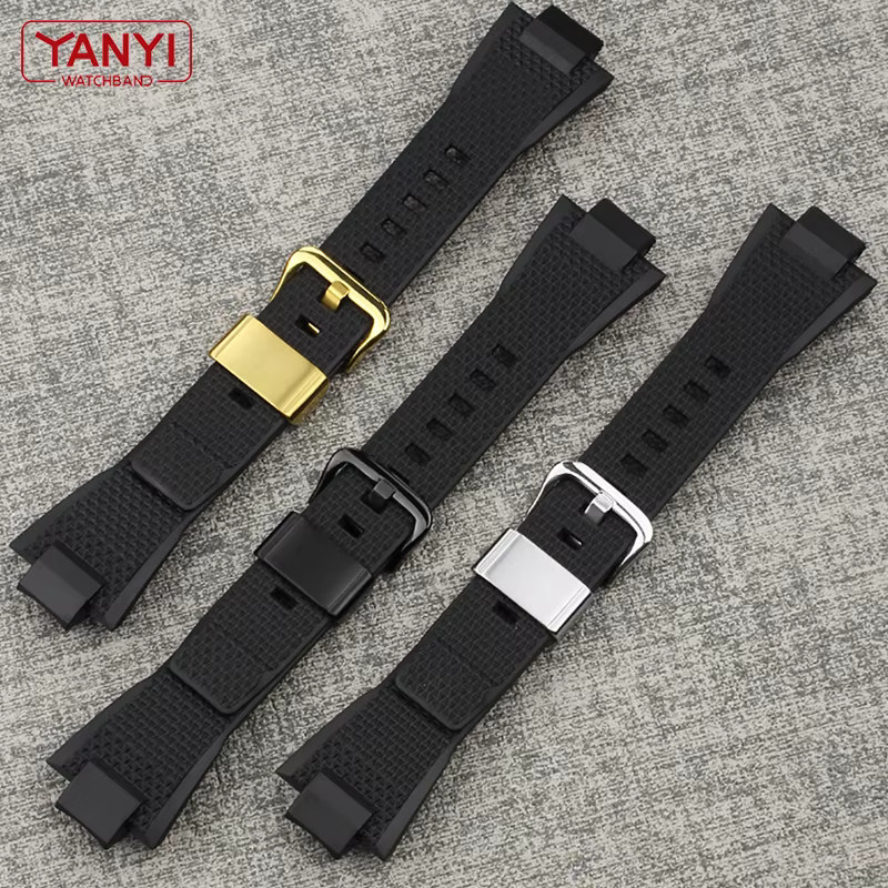 Casio Uhrenarmband Silikon, Schwarz, Herren - Bild 2
