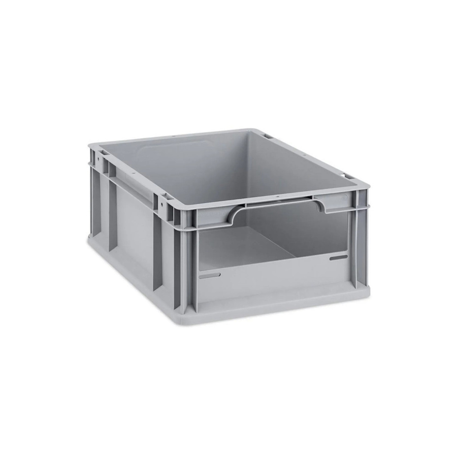PROREGAL Eurobox NextGen Insight Eurobehälter Transportbox mit offener Front in Grau, H x B x T: 17 x 30 x 40 cm, 16 Liter - Bild 2