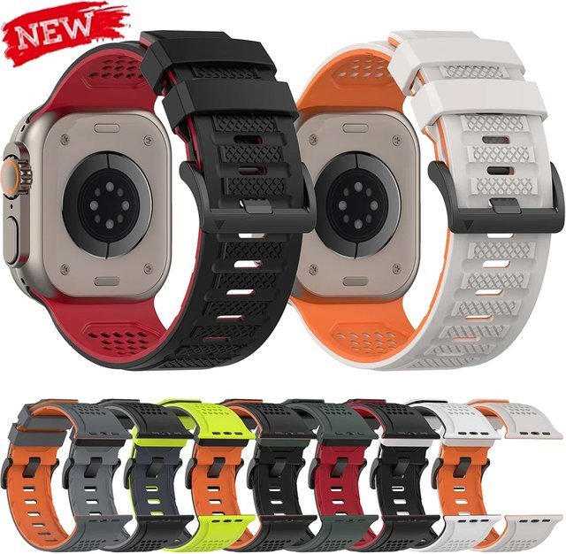 Geekthink Uhrenarmband Silikon, Schwarz, Unisex - Bild 1