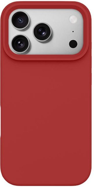 Original Flüssigsilikon Handyhülle für Apple iPhone in Rot mit matter Rückseite - Bild 1