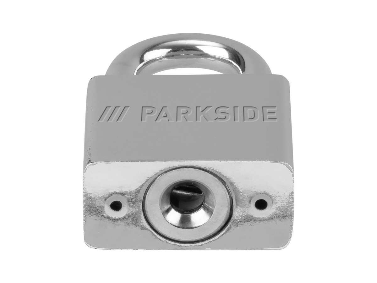 Parkside Vorhängeschloss Set aus Stahl in Silber mit Schlüssel, 2er Set - Bild 3