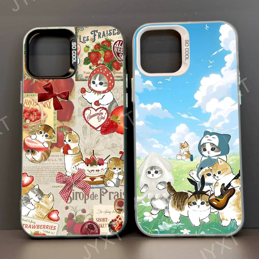 M-Mofusand CAT Schutzhülle für Apple iPhone 11 12 13 14 15 16 Pro Max Plus in Multicolour - Bild 2