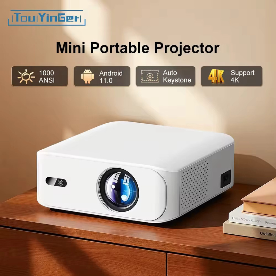 Touyinger L9W Ultra Portabler Mini-Projektor in Weiß mit Full HD, 4K Unterstützung und Autofokus - Bild 3