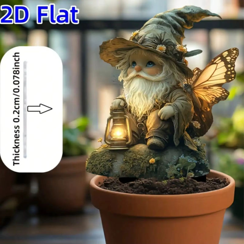 Klassische Elfenfigur mit Schmetterlingsflügeln in Mehrfarbig als Dekoration für Haus und Garten - Bild 4