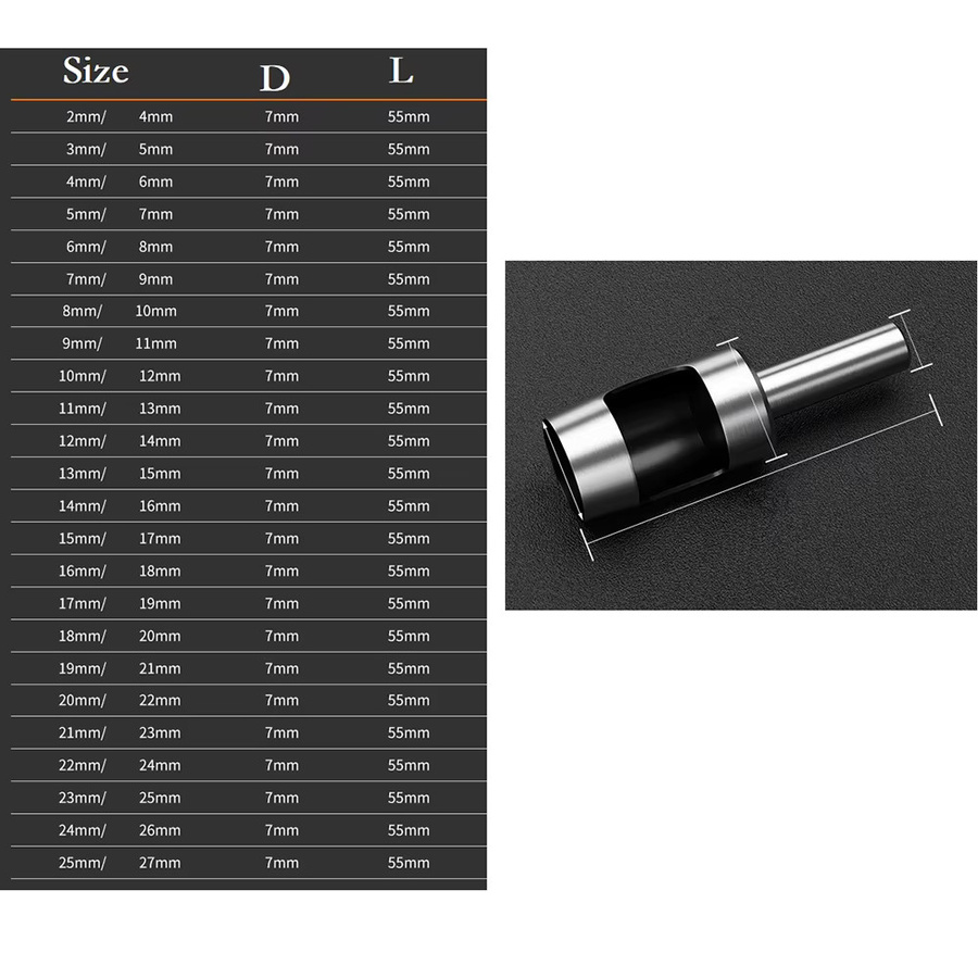 Lederlochstanzer Set in Silber aus Metall für Gürtel, Kunststoff, Karton und Schwamm, Durchmesser 2-25 mm - Bild 5