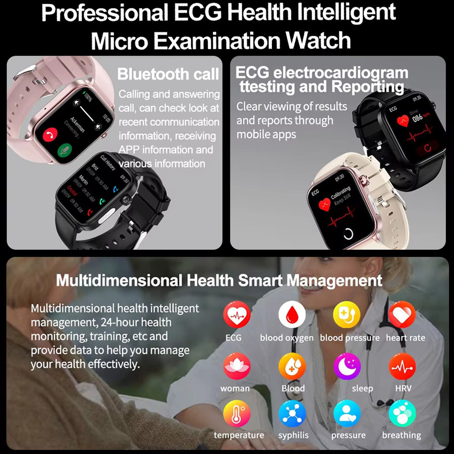 ChiBear Smartwatch, Pink, Bluetooth, Unisex - Bild 2