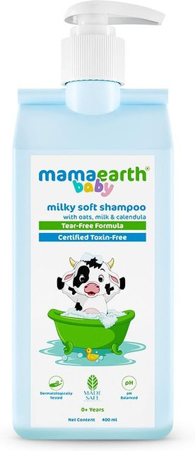 Mamaearth Milky Soft Baby Shampoo, 400 ml, Hafermilch, Calendula - Bild 1