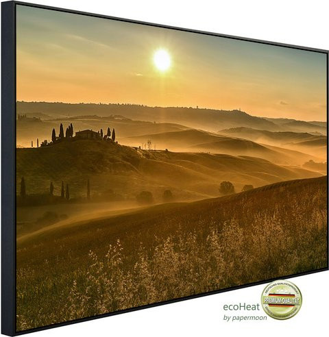 papermoon EcoHeat Infrarotheizung Landschaft Italien in Bunt mit Matt-Effekt, App-Steuerung und Überhitzungsschutz - Bild 1