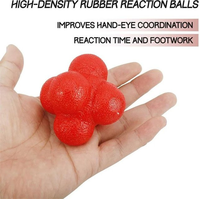 Fashnics Gummi-Sechskant-Reaktionsball Reflex-Trainer für 6-12 Jahre - Bild 1