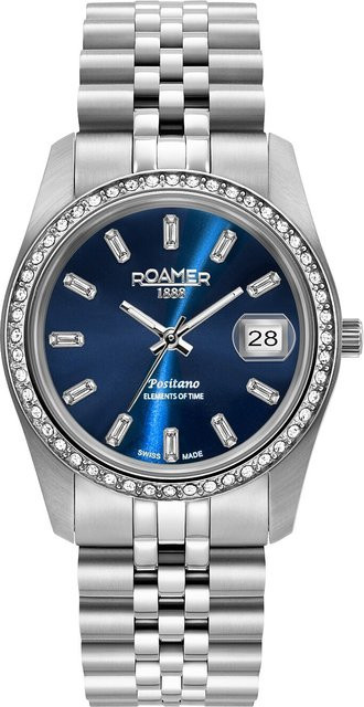 Roamer Damenuhr Positano, Quarz, Edelstahl, Blau, 34 mm, 10 ATM - Bild 1