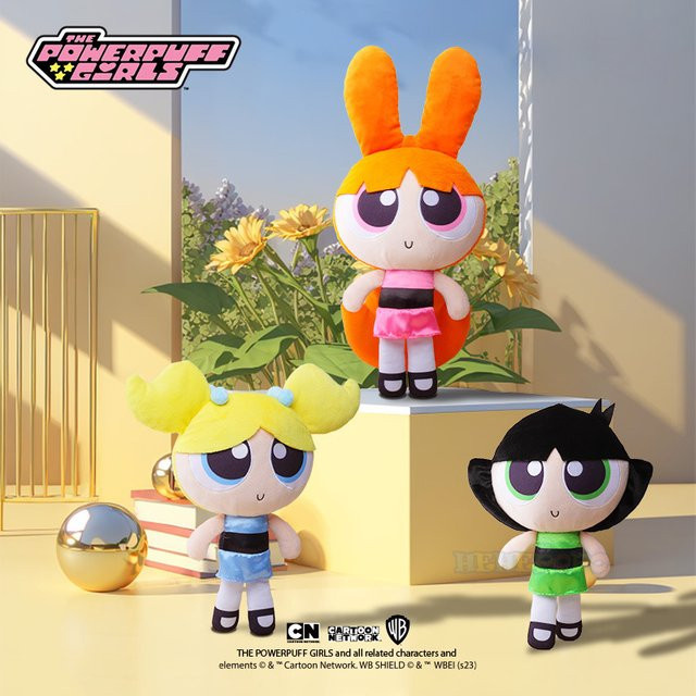 HUGKIS Powerpuff Mädchen Butterblume Blasen Plüsch Puppe, Stofftier - Bild 1