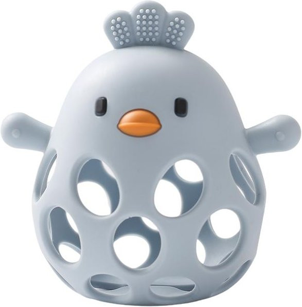 Binchi Outdoor Product Baby Silikon Beißring Huhn in Bunt, BPA-frei Beißspielzeug zur Zahnpflege für Neugeborene - Bild 1