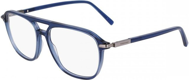 Salvatore Ferragamo SF3006 Korrektionsbrille, Vollrand, Square, Transparent Blue, Herren, Acetat - Bild 1