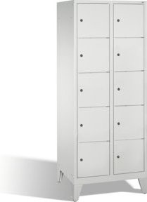 C+P Fächerschrank Classic Garderobe mit 10 Fächern in Lichtgrau, H: 185 cm, B: 81 cm, T: 50 cm - Bild 1