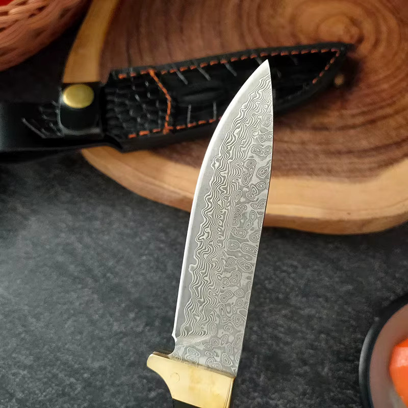 GuanQi Japanisches Küchenmesser aus Damaszener Stahl mit VG10 Klinge und ergonomischem Ebenholzgriff in Silber - Bild 5