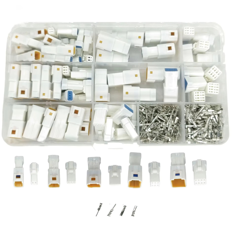 JST JWPF Schnellverbinder-Kit wasserdichter Kfz-Stecker mit Stiften in Weiß - Bild 1