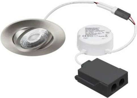 Brumberg LED Einbau- und Aufbaustrahler in Silber, dimmbar, IP44, Warmweiß - Bild 1