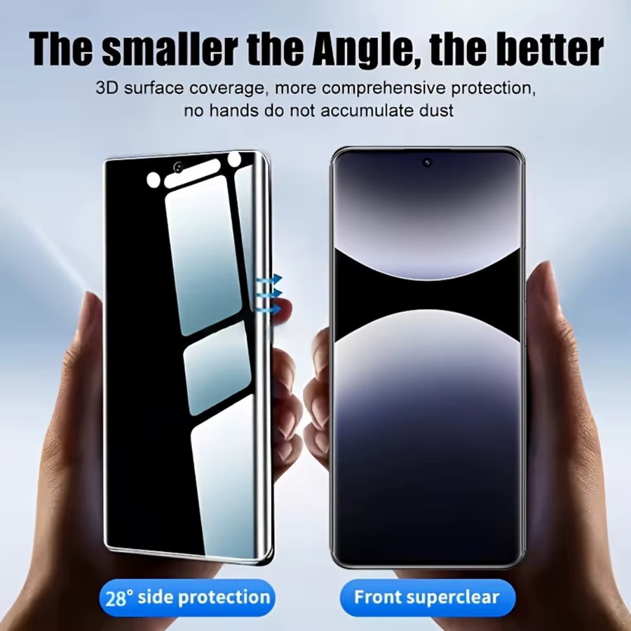 4 Stück Xiaomi Anti-Spionage Hydrogel-Displayschutzfolien für Redmi Note 15 14 13 Pro Plus 12 11 10 Pro 14S 12S 11S transparent und kratzfest - Bild 3