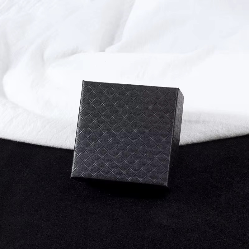 3er Set Schmuckschatullen aus Papier in Schwarz, B/T/H: 7 x 7 x 7 cm, ideal für Halsketten, Armbänder, Ohrringe und Ringe - Bild 3