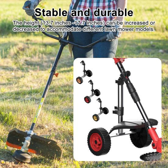 Corefit Rasentrimmer Stützräder in Gelb mit 28mm Aufsatzrädern für einfache Handhabung - Bild 5