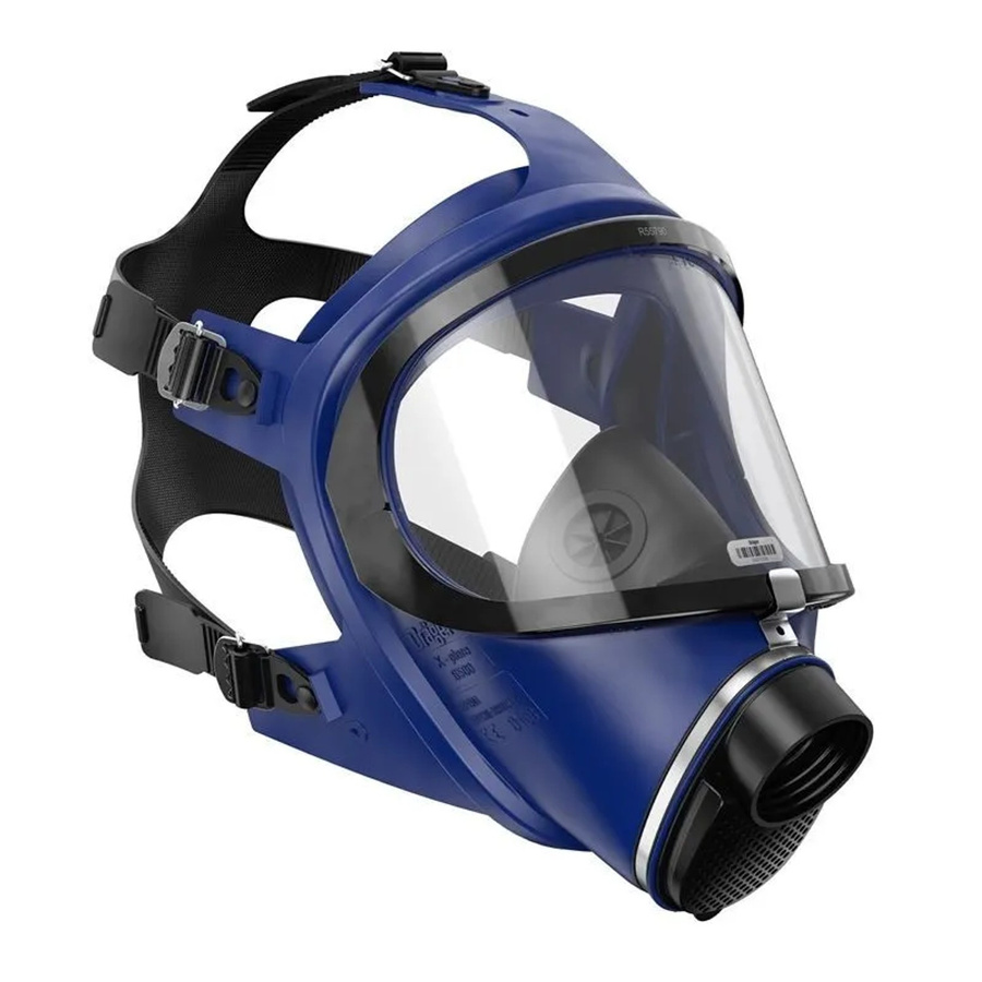 Dräger X-plore 6570 Si/bl-pc-ra-k/sw Einfilter Vollmaske mit Sprechmembran aus Silikon in Blau - Bild 2