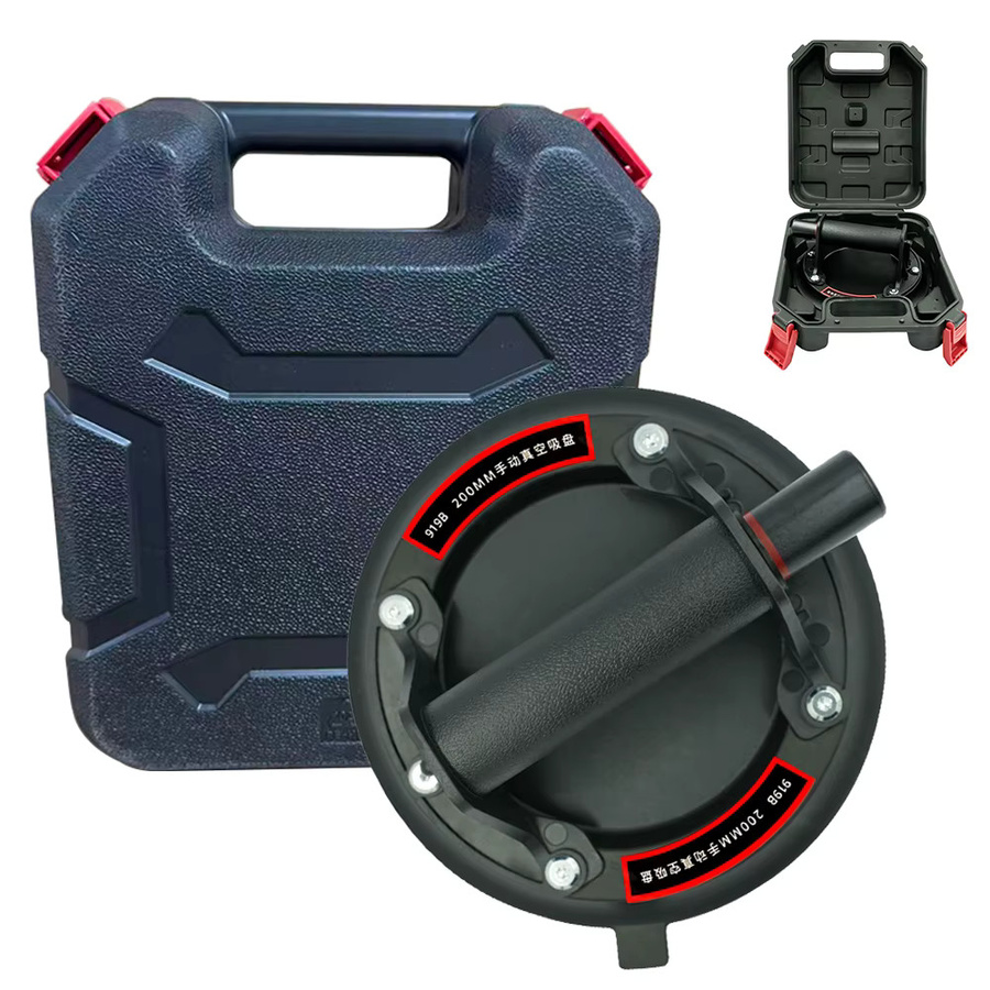 Handpumpe mit 8-Zoll-Vakuumsaugnapf und Gummiglas-Adsorptionsbehandlung in Schwarz inklusive Koffer - Bild 2
