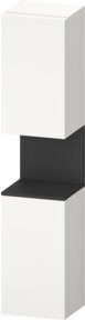Duravit Hochschrank Qatego mit LED-Beleuchtung und Glastüren, Grau/Weiß, B: 40 cm, T: 36 cm, H: 176 cm - Bild 1