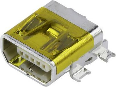Molex USB On the Go Buchse Rechtwinklig USB-A in Grau mit Goldkontakten 678038020 - Bild 1