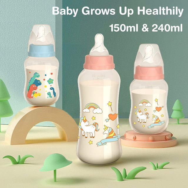 dr.Isla Baby Flasche mit Schwerkraft-Ball und Griff aus Polypropylen, transparent, 150 ml und 240 ml - Bild 1