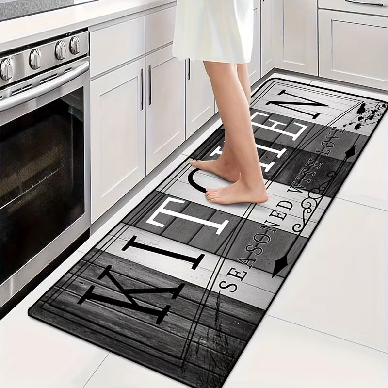VIKAMA Robuste Küchenfußmatte aus Vinyl in Nature mit Grafikdesign, B/T: 60 x 40 cm - Bild 2