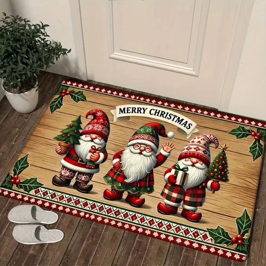 VIKAMA Weihnachts-Zwerg Fußmatte rutschfest und langlebig für Eingangsbereich und Badezimmer - Bild 5