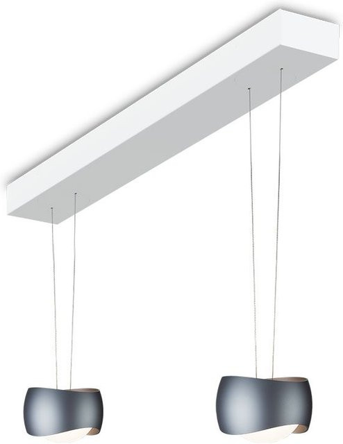 Oligo Curved Slack-Line LED-Pendelleuchte 2-flammig in Basalt-Weiß matt mit Tunable White (2200K - 5000K) und Casambi-Steuerung - Bild 1
