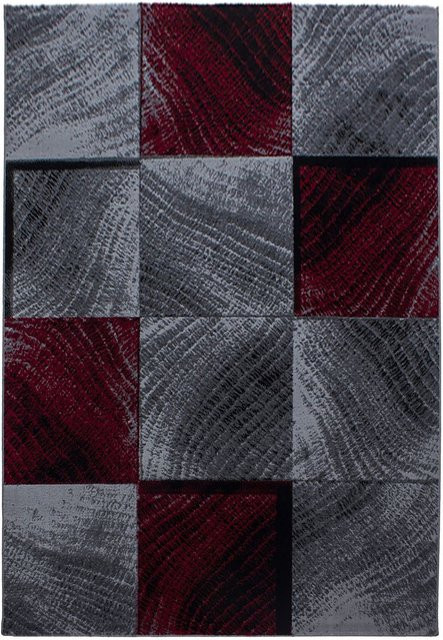 Ayyildiz Kurzflorteppich Plus 8003 Karos Modern in Rot, B: 160 cm, T: 230 cm - Bild 1