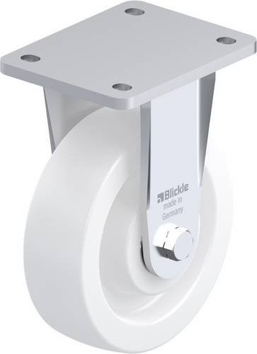 Blickle Bockrolle BO-SPO 160K in Weiß mit Kunststoffrad und 850 kg Tragfähigkeit, Rad-Durchmesser: 160 mm - Bild 1